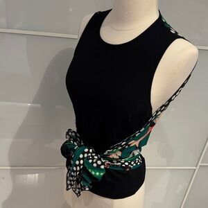 Roberto Cavalli Black Tank Top with Polka Dot Accent